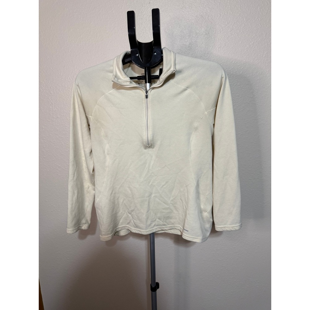 Patagonia Capilene 3 Midweight Quarter Zip Base Layer Polartec Cream Mens Medium